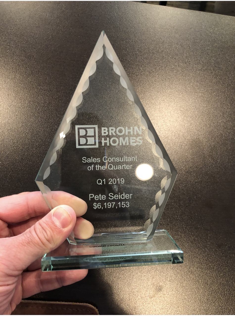 Sales Consultant of the Quarter, Brohn Homes