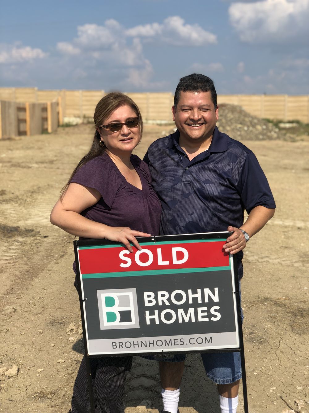 Real homeowners on closing day, South Austin · Brohn Homes