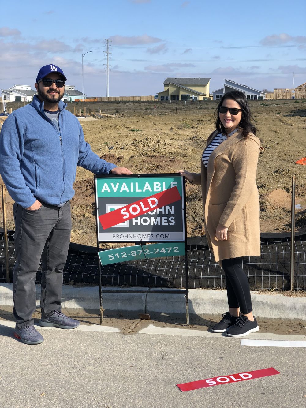 Real homeowners on closing day, Wildhorse Ranch · East Austin · Brohn Homes