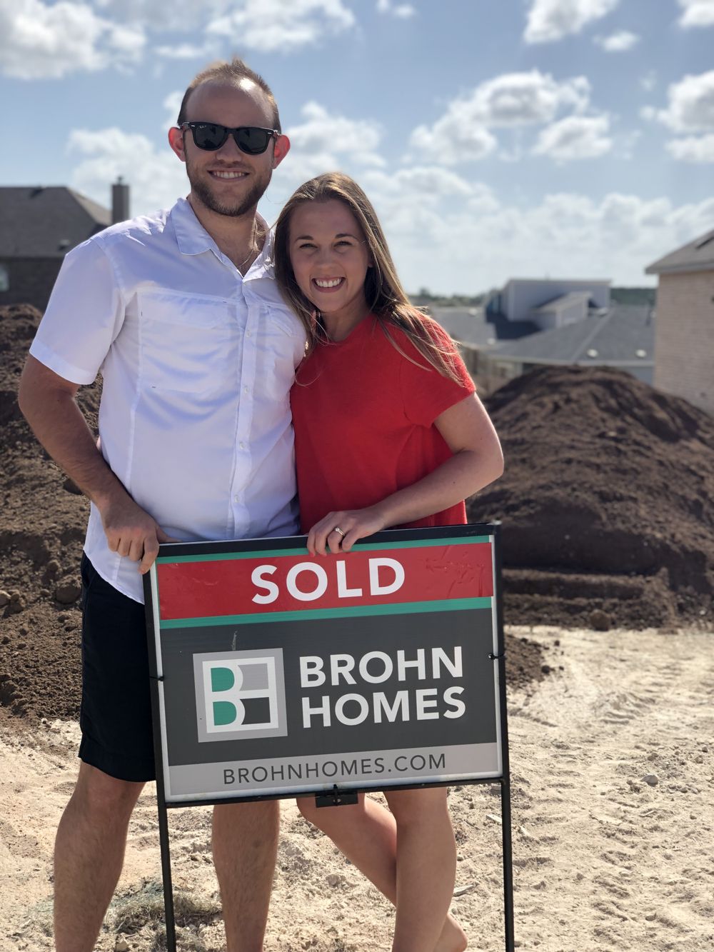 Real homeowners on closing day, South Austin · Brohn Homes