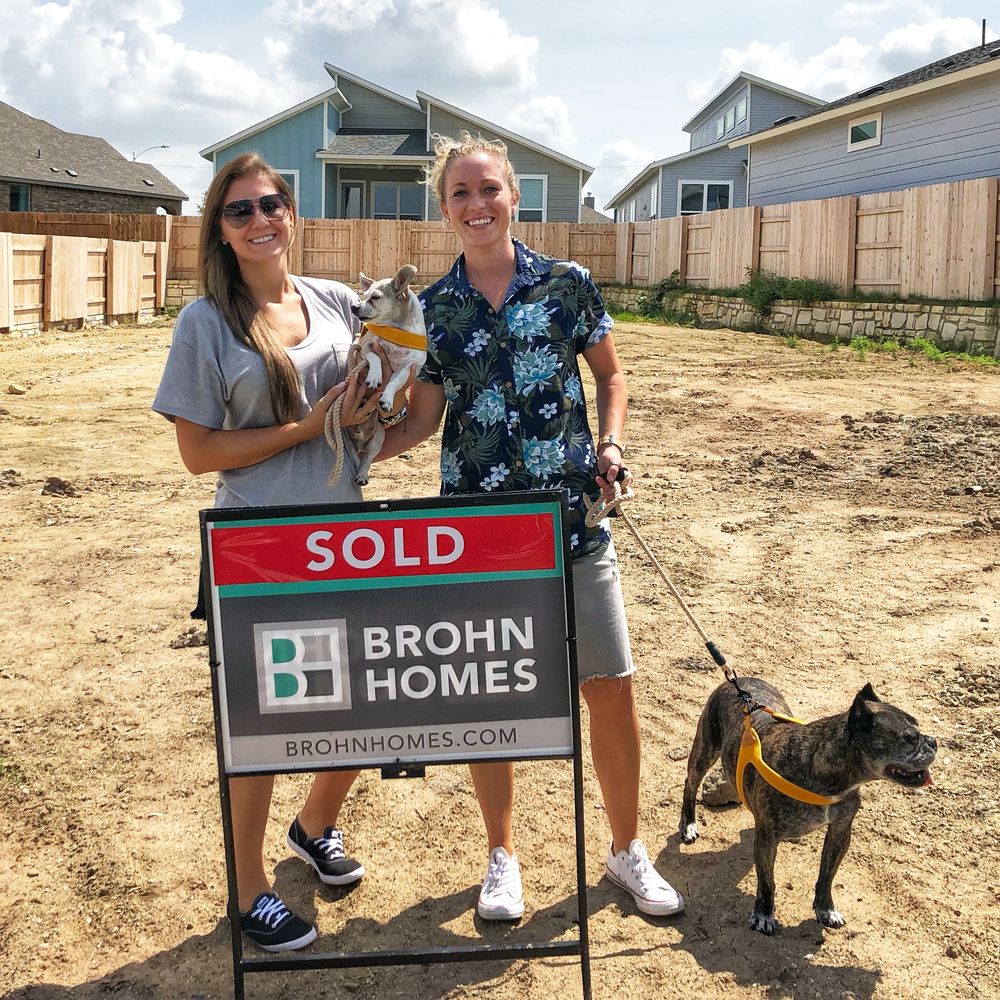 Real homeowners on closing day, South Austin · Brohn Homes
