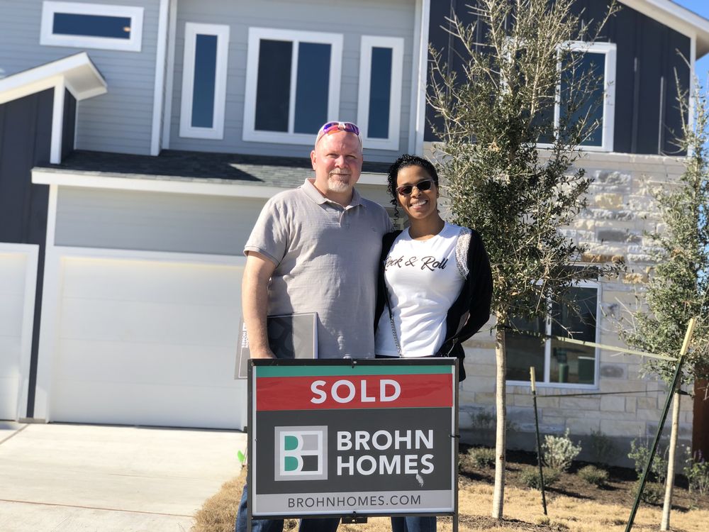 Real homeowners on closing day, Wildhorse Ranch · East Austin · Brohn Homes