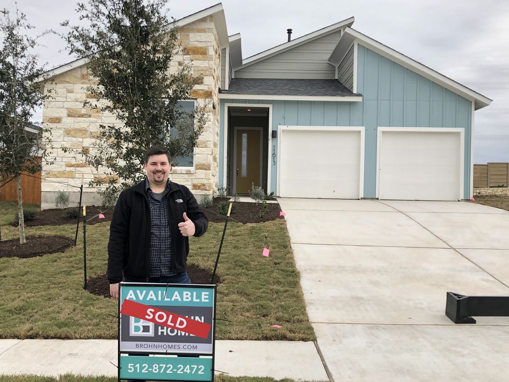 Real homeowners on closing day, Wildhorse Ranch · East Austin · Brohn Homes